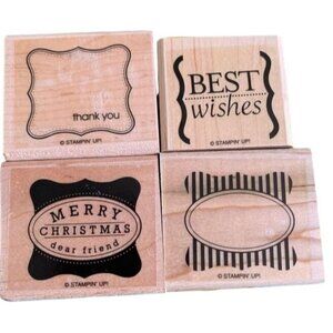 Stampin’ Up! Cute & Curly Wood-Mounted Rubber Stamp Set  Thank You & More Greeti